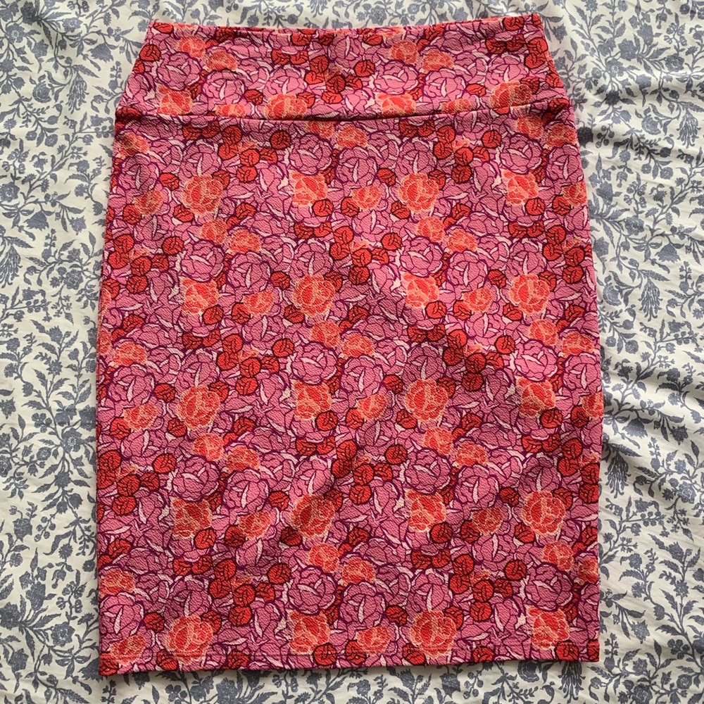 LuLaRoe Cassie floral pencil skirt size large